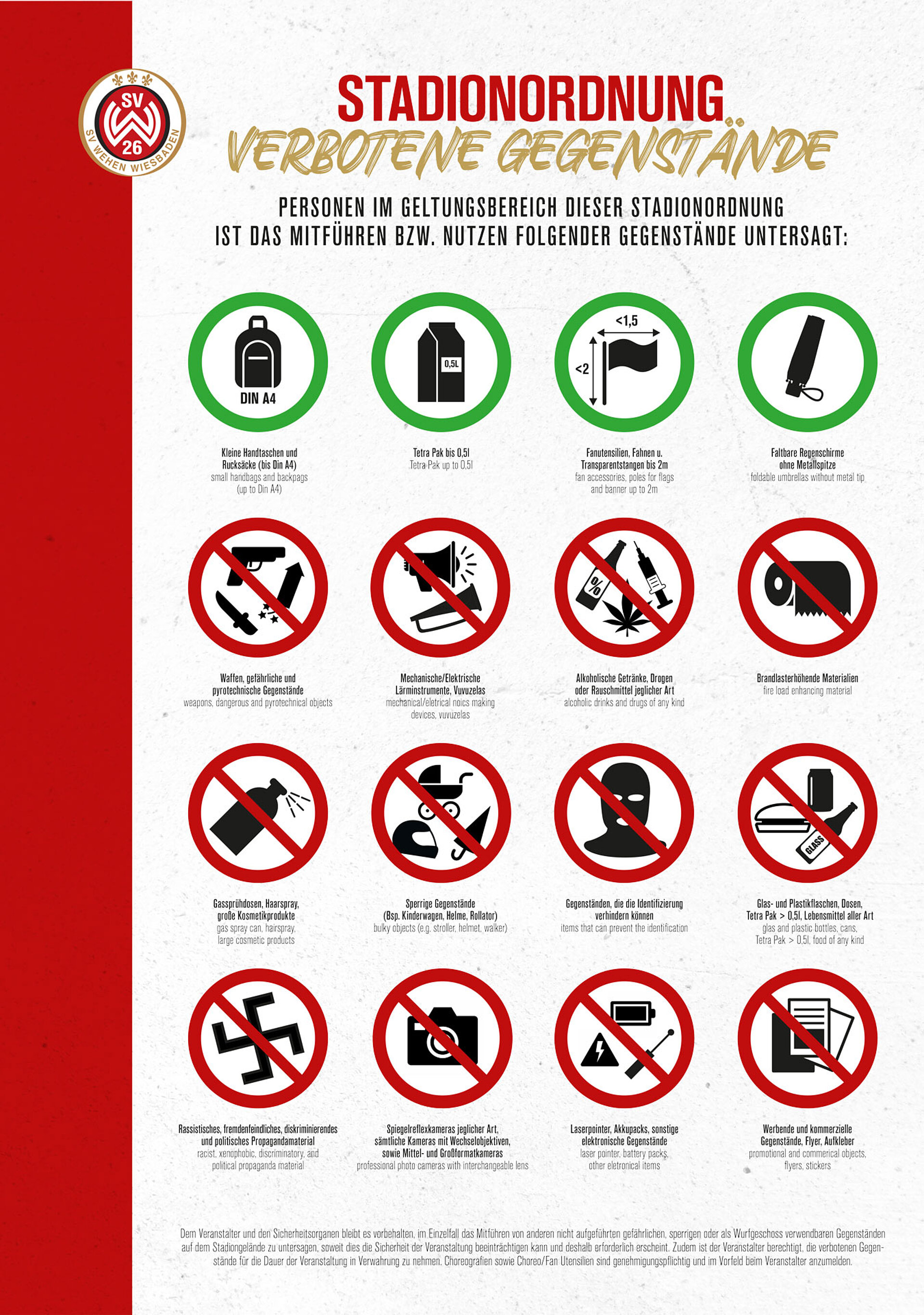 Verbotene Gegenstände